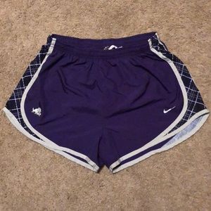 Purple TCU Nike shorts